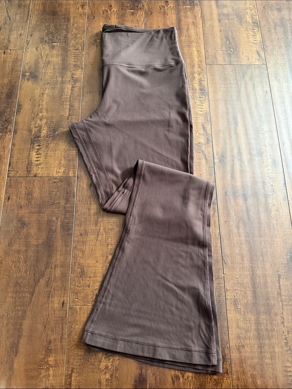 lululemon athletica Align Ribbed Flare Pants in Chocolate, 31 inch inseam